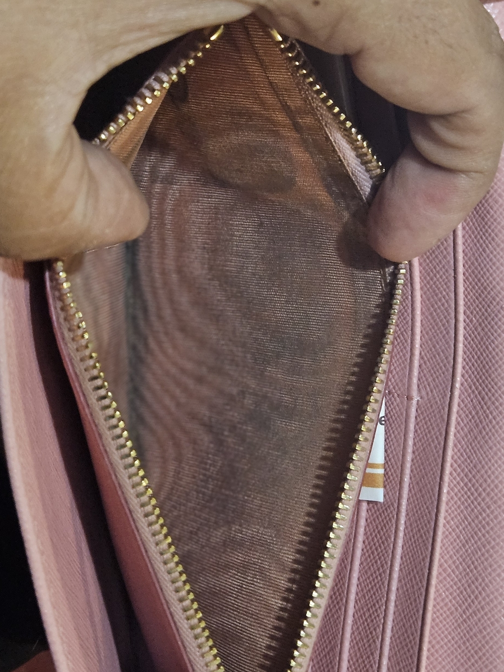 Prada Pink Saffiano Crossbody Wallet - Picture 5 of 6